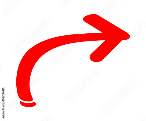 右にカーブしている赤い矢印のアイコン