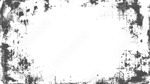 Distressed grunge textured border frame design element