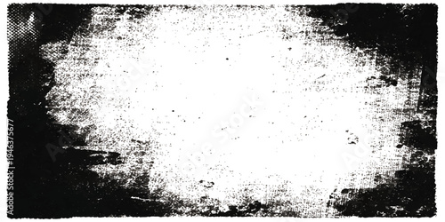 Abstract grunge background design featuring a vintage paper texture with a black ink splash border and a dirty splat frame for an artistic vector illustration