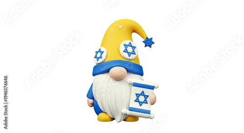Gnome with Israeli Flag Symbolism