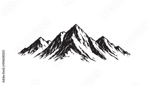 mountains vector sketch element