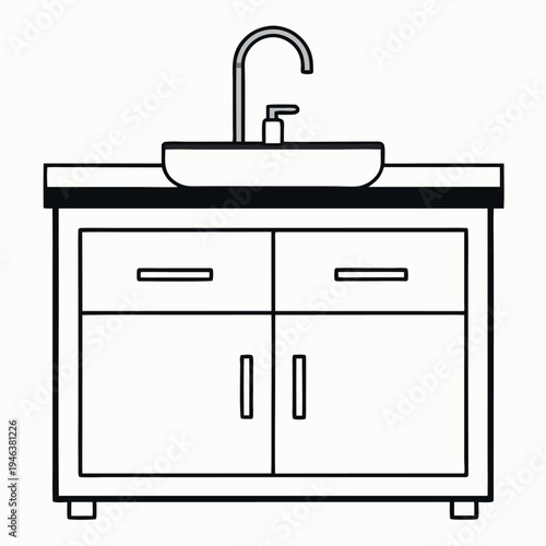 Vector illustration of kitchen