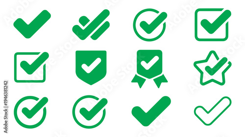 Check mark icons set. tick icon symbol for web and mobile app. approve sign or confirmed vector