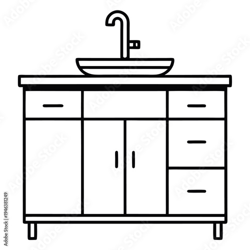 Vector illustration of kitchen