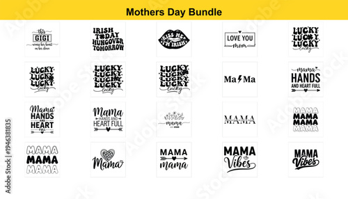 Mothers Day Bundle collection of various typographic designs and phrases for mom  mothers day  mothers day gift  typography  quotes  mothers  mama