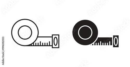 Measuring tape icon. web vector design