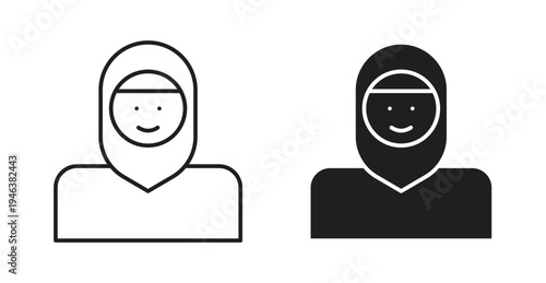 Muslim women icon. web vector design