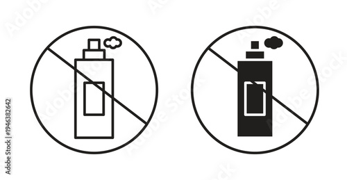 No aerosol spray signs. web vector design
