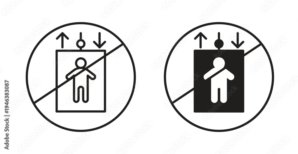 Fototapeta premium No elevator signs. web vector design