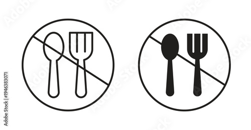 No eating signs. web vector design