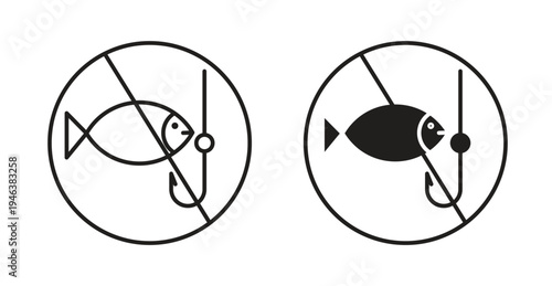 No fishing icon. web vector design