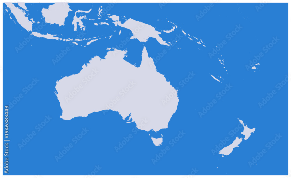 Fototapeta premium Outline Mao Australia Map.ai