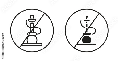 No hookah signs. web vector design