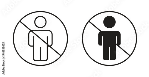 No man signs. web vector design