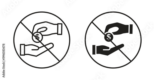 No money signs. web vector design