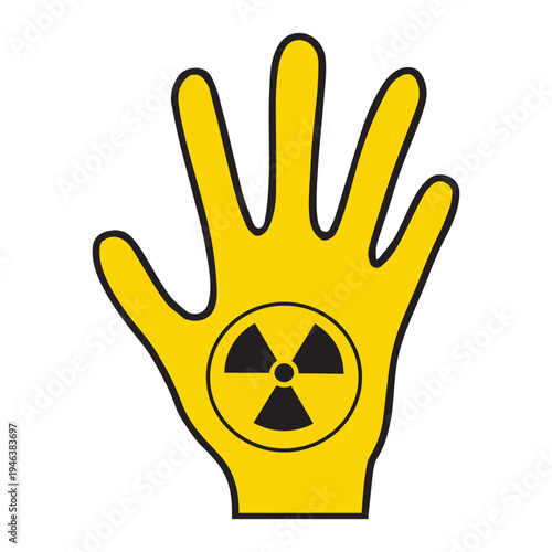 Dangerous dose of radiation of limbs Icon Victor Art Illustartions