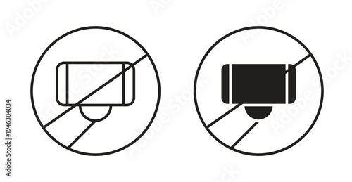 No selfie signs. web vector design