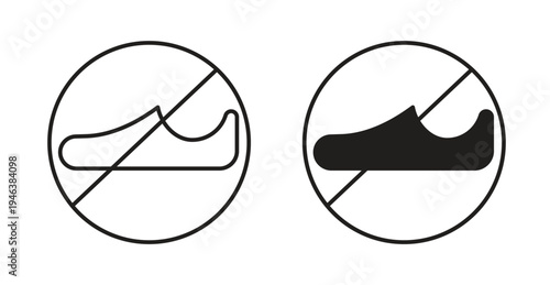 No shoes signs. web vector design