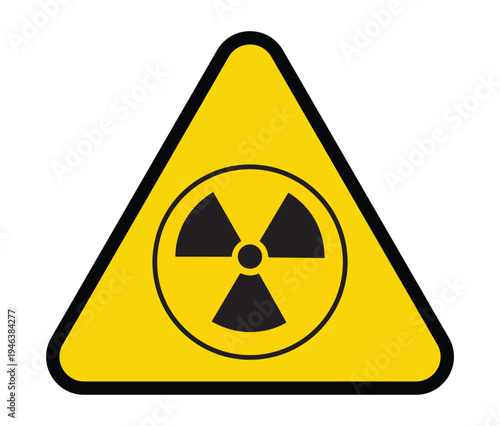Radioactive warning yellow circle sign warning vector Illustrations art