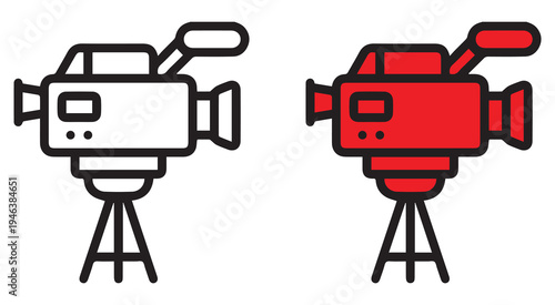 Video Camera Icon Vector Illustrations Art Design