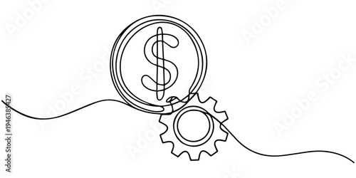 Cartoon mouse coloring book illustration about money finance and wealth concept