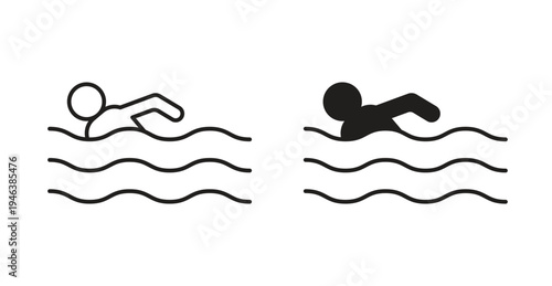 No swimming signs. web vector design