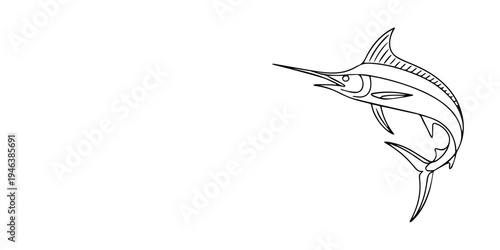 Shark and fish vector illustration in ocean wildlife style