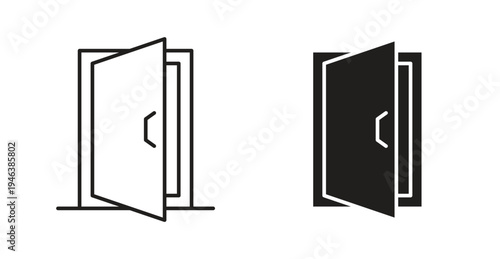Open door icon. web vector design