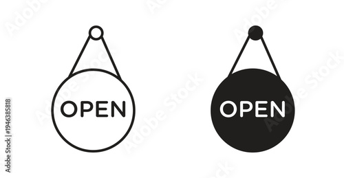 Open signs. web vector design