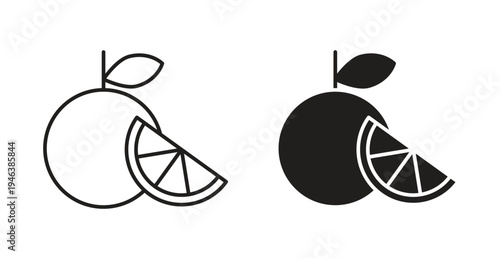 Orange fruit icon. web vector design