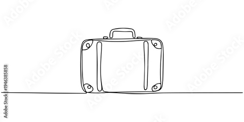 Black travel suitcase luggage bag with handle isolated on white background