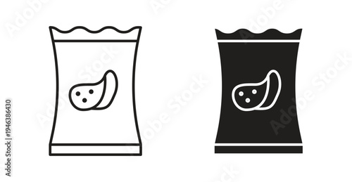 Potato chips icon. web vector design