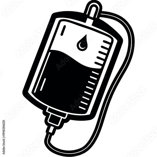 iv bag vector clipart on white background