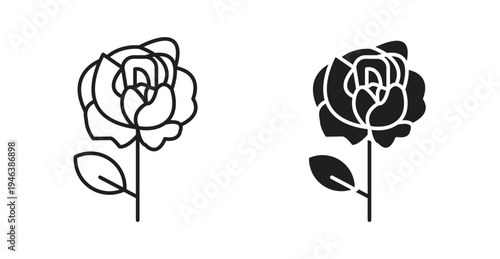 Rose flower icon. web vector design