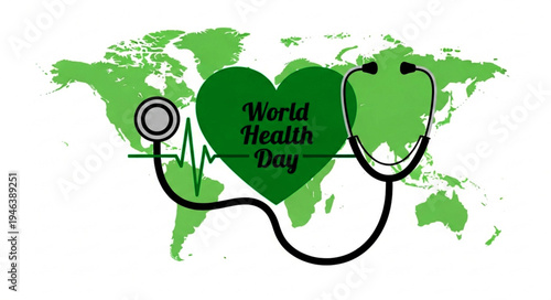 Celebrating World Health Day with a Global Heartbeat A Symbol of Care and Well-being Worldwide