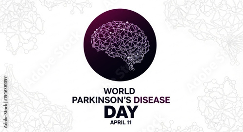 Brain Science Concept for World Parkinson Disease Day Healthcare Awareness