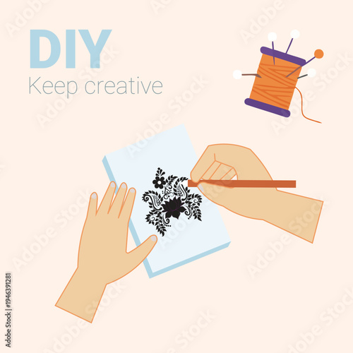 DIY creative hands, drawing, art, crafting, illustration, artistic, hand-drawn, colorful