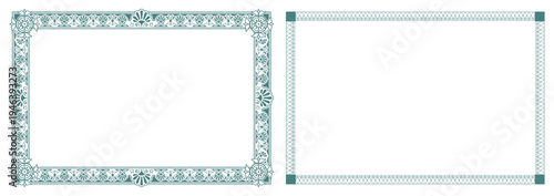 Certificate border frame ornamental design collection