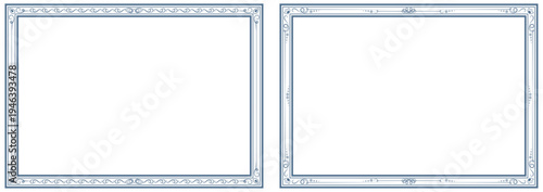 Certificate border frame ornamental design collection