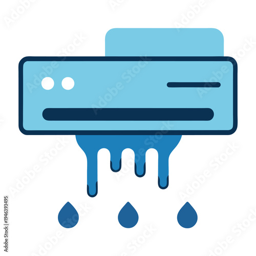 Leaking air conditioning unit icon an ac unit 