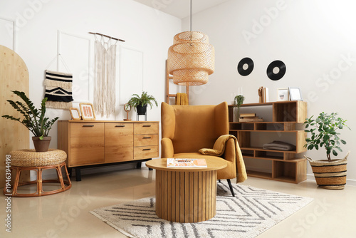 Interior of light living ro...