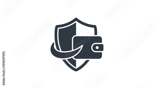 Secure credit card on shield icon.