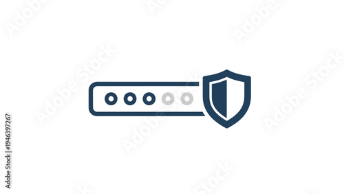 Shield and password security protection.