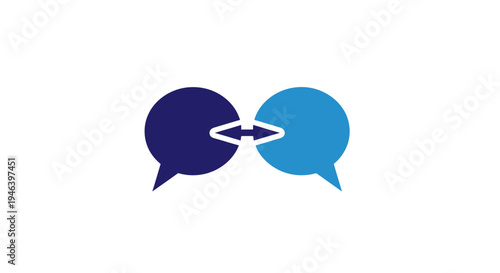 Communication Speech Bubbles Connected Together.