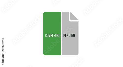 Completed and pending file folders.