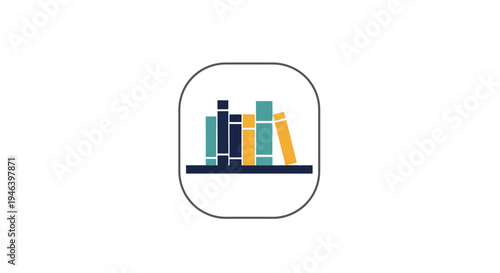 Colorful books on a shelf.