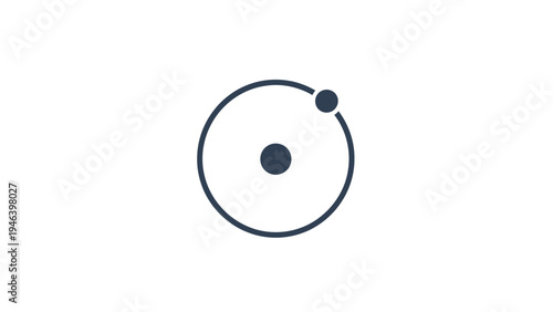 Simple Atomic Structure Model Diagram.