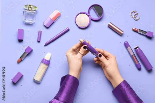 Female hands with different...