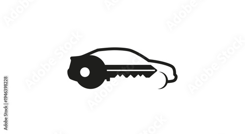 Black car key with metal teeth.