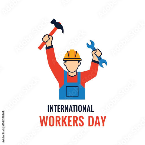 International Workers Day Laborer Illustration.